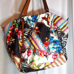Large Colorful Patchwork Soft Sided Tote Bag ALPINI  - Mexico Bright!